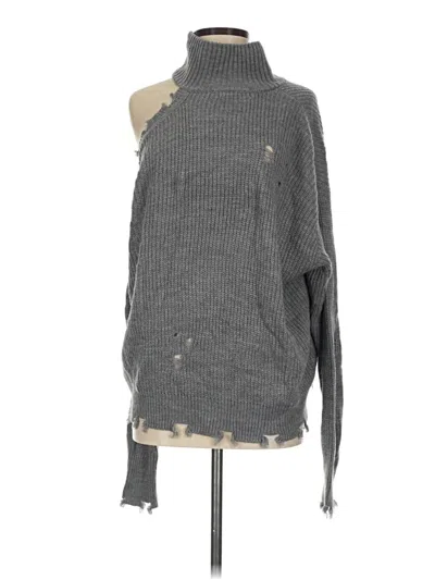Pre-owned Elan Turtleneck Sweater In Gray