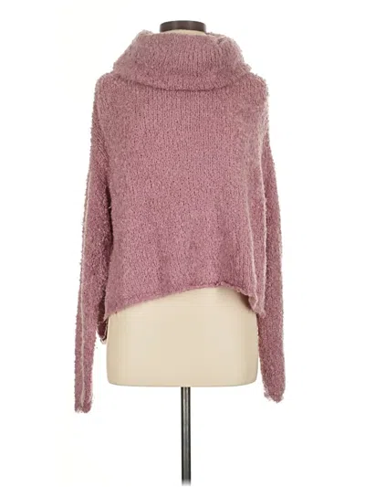 Pre-owned Elan Turtleneck Sweater In Pink