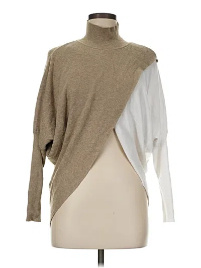 Pre-owned Elan Turtleneck Sweater In Tan