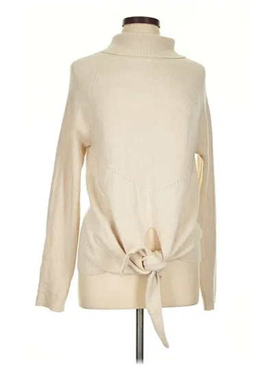 Pre-owned Elan Turtleneck Sweater In White