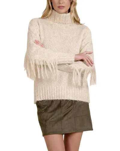 Elan Turtleneck Wool-blend Sweater In Beige