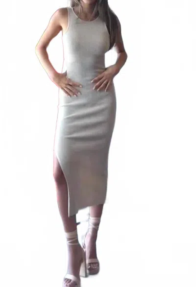 Elan Twist Back Cut Out Maxi Dress - Sand In White