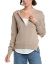 Elan Twofer Sweater In Gray