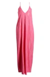 Elan Arrow Print Maxi Dress In Pink In Pink/ Silver