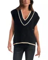 Elan V Neck Sweater Vest In Black In Black