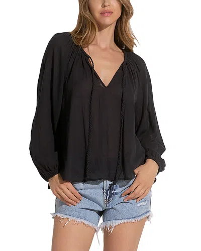 Elan V Neck Swim Cover-up Top In Black