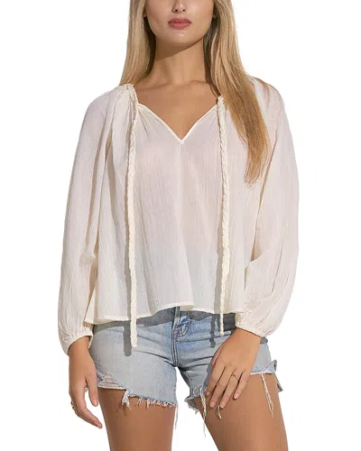 Elan V Neck Swim Cover-up Top In White