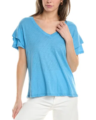 Elan V-neck T-shirt In Blue