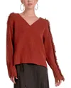 Elan V-neck Wool-blend Pullover In Brown