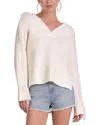 Elan V-neck Wool-blend Pullover In White