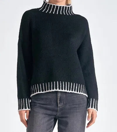 Elan Valma Turtleneck Sweater In Black