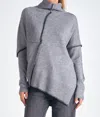 Elan Vanilla Turtleneck Sweater In Heather Grey In Gray