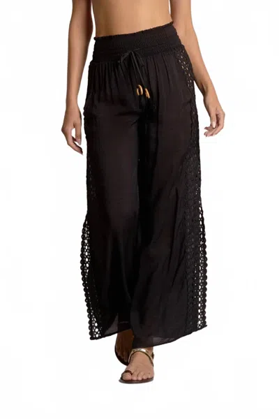 Elan Vida Eyelet Pant In Black