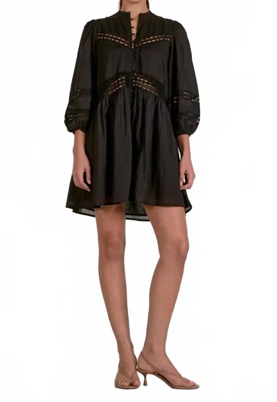 Elan Vienna Mini Dress In Black