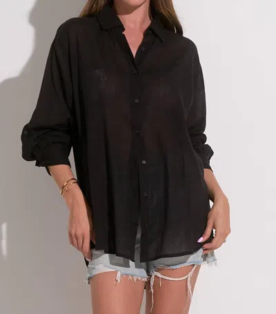 Elan Vista Button Down Shirt In Black