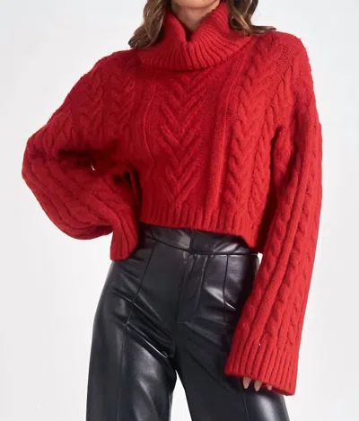 Elan Vixen Sweater In Red