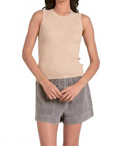 Elan Wendy Tank Top In Sand In Brown