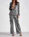 Elan Wide Lapel Blazer In Silver