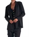 Elan Wide Lapel In Black In Black