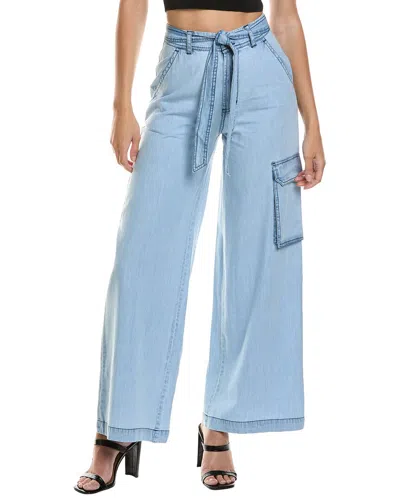 Elan Wide Leg Cargo Pant In Blue