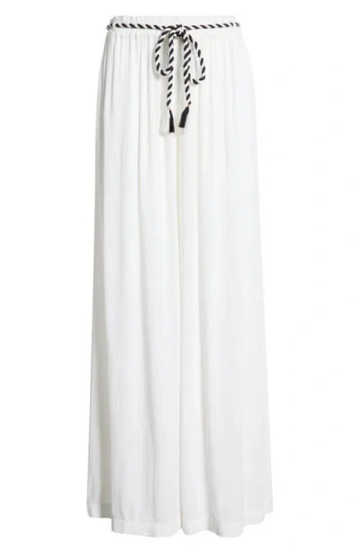 Elan Wide Leg Cover-up Pants In White