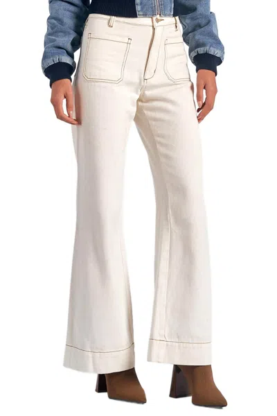 Elan Wide Leg Jeans In White