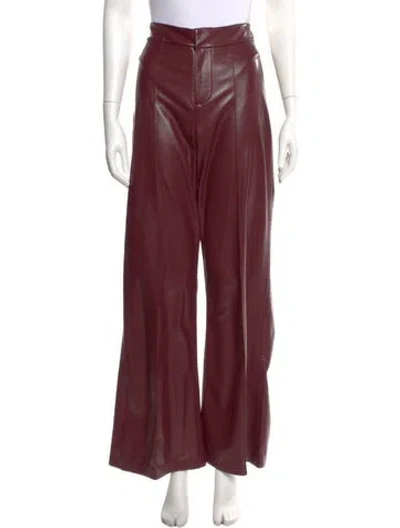 Pre-owned Elan Wide Leg Pants In Burgundy