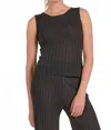 Elan Wide Rib Tank In Black In Black