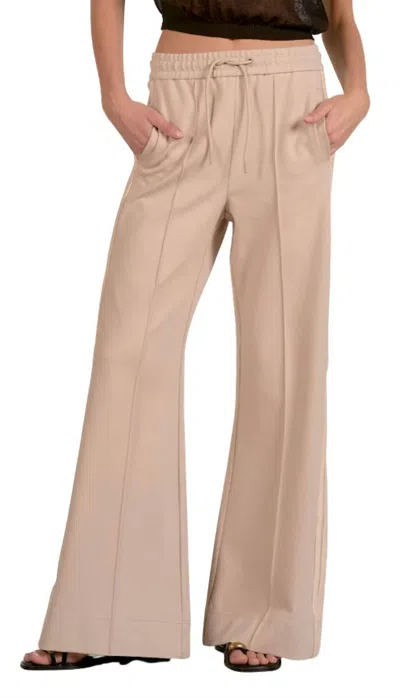Elan Wide-leg Track Pants In Beigenat In Neutral