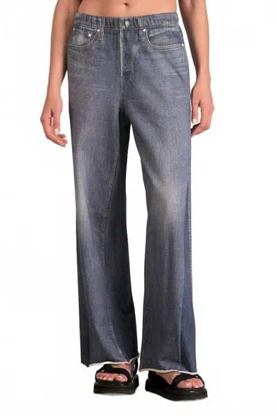 Elan Mandy Wide Leg Pants In Dark Denim In Blue