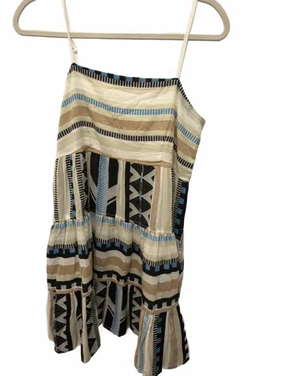 Elan Women's Aztec Print Mini Dress In Neutral In Multi
