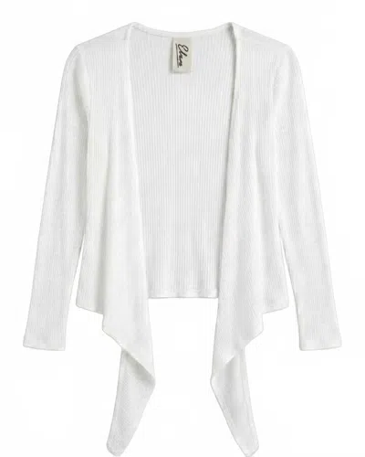 Elan Women's Bow Tie Front Cardigan In Off White