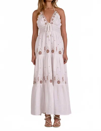 Elan Women's Calypso Summer Maxi Dress In White