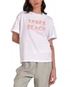 Elan Women's Cotton Apres Beach Crewneck Tee In White