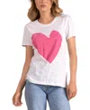 Elan Heart Graphic Tee In White Heart
