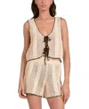 Elan Tie Front Cover-up Vest