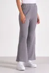 Elan Women's Drawstring Flare Bottom Pant In Dark Grey In Grey