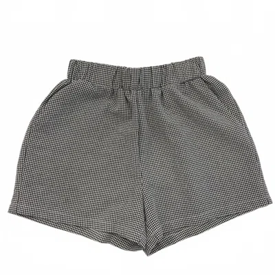 Elan Women's Gingham Short In Black In Gray