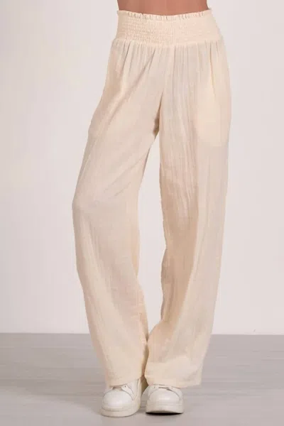 Elan Women's Got Me In Guaze Pants In Beige In Transparent