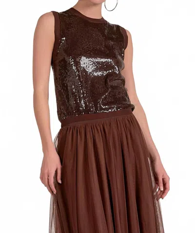 Elan Women's Harlow Tank Top In Brown