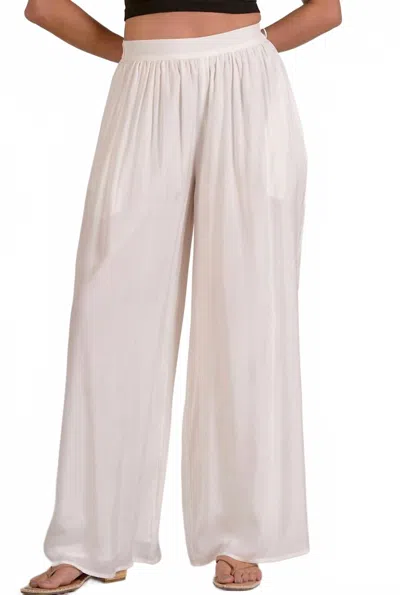 Elan Women's Ophelia Breezy Pants In White In Neutral