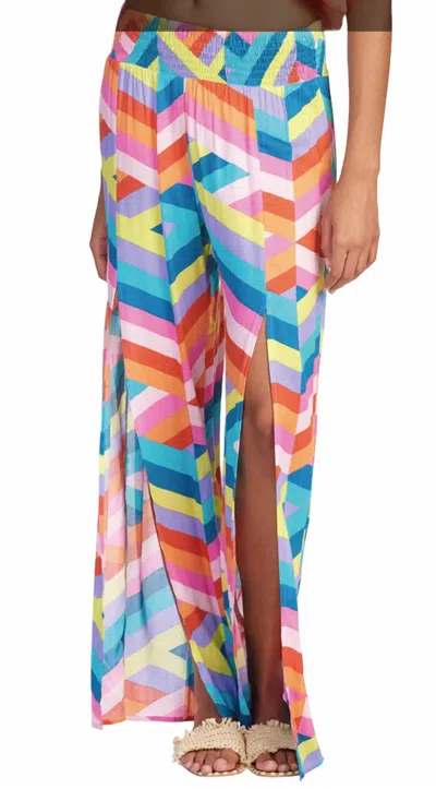 Elan Women's Pant With Front Slit In Multi