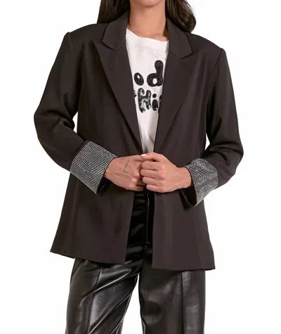 Elan Women's Rhinestone Blazer In Black In Brown