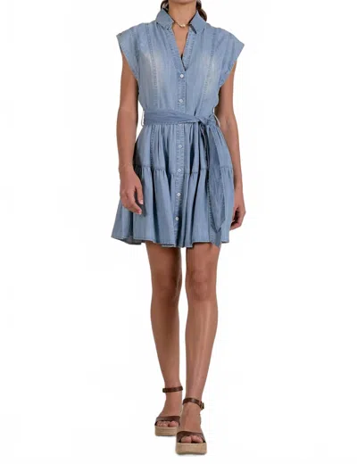 Elan Women's Sardinia Dress In Blue Denim