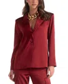 Elan Analese Blazer In Maroon In Maroon