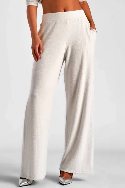 Elan Women's Sparkle Pants In White & Silver In Multi