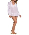 Elan Long Sleeve Button Down Shirt In Off White In White
