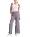 Elan Women's Drawstring Flare Bottom Pant In Dark Grey In Dark Grey