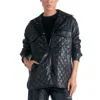 Elan Womens Collar Polyester Quilted Coat In Black