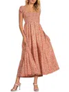 Elan Maxi Dress In Salmon In Multi